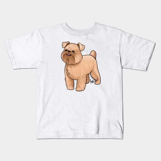 Dog - Brussell's Griffon - Natural Tan Kids T-Shirt by Jen's Dogs Custom Gifts and Designs